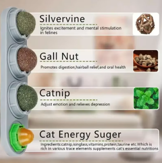Thành phần: Silvervine, Gall Nut, Catnip, Cat Energy Sugar