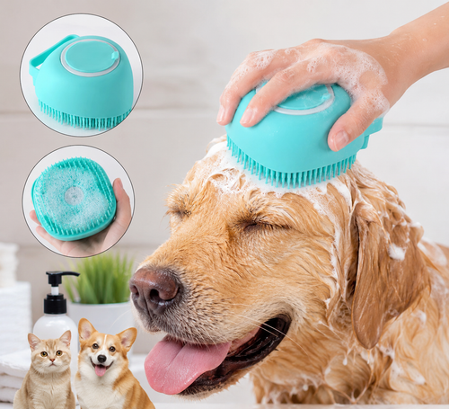 Bàn chải tắm silicone cho chó mèo
